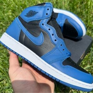NIKE AIR JORDAN 1 HIGH BLACK BLUE OG